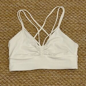 Women's White Strappy Bralette